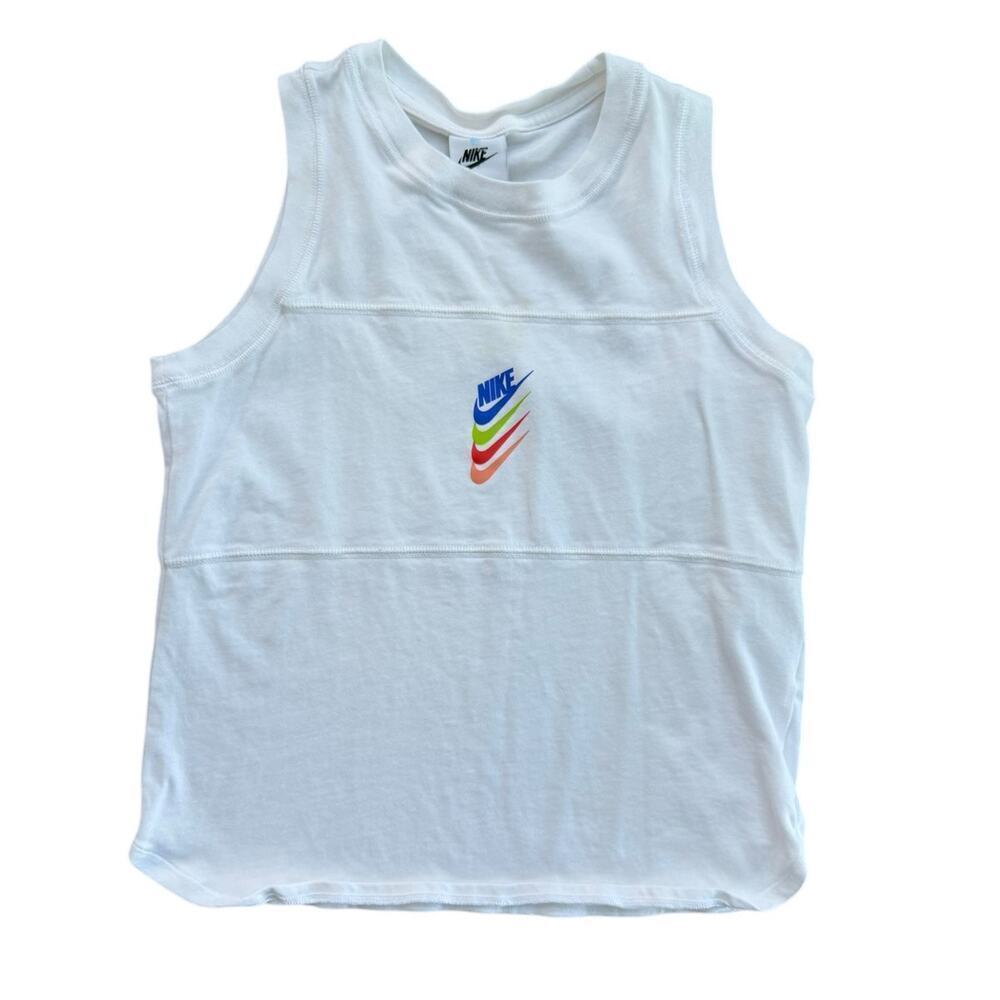 Nike Women's Cameo Blue & White Colorblock DNA Sport Tank Top Size Medium